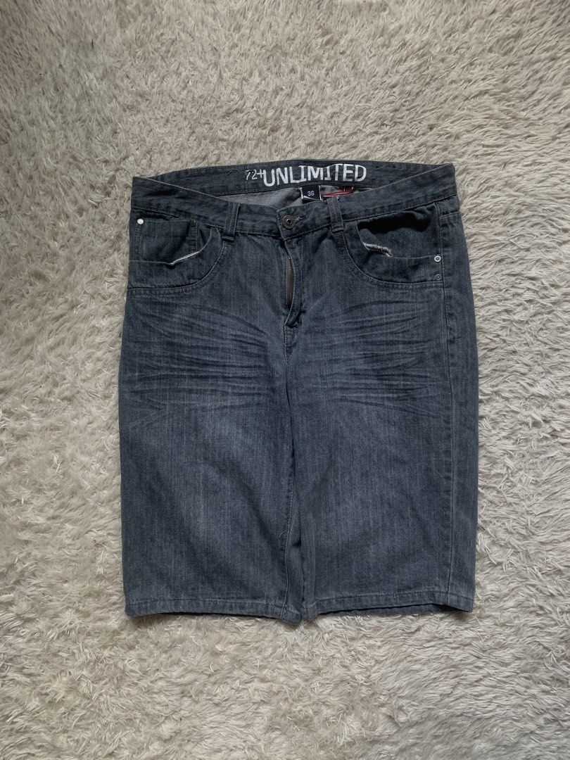 Ecko Unlimited Denim Shorts Size 36 (Category: Shorts) located in General Santos City (Dadiangas). Submitted by thrifty_gsc (Listing ID 1461140730, Image 2). Description: - Ecko Unlimited denim shorts - Dark wash - Size 36 - Classic Ecko rhino logo on back pockets - Button and zip fly - Ideal for casual wear.