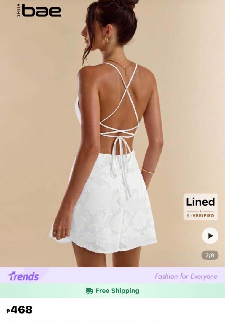 Elegant Backless Dress (Category: Dresses) located in Dasmarinas. Submitted by judaytc (Listing ID 1461120801, Image 2). Description: Pm na lang sa when worn Used once Pinangbirthday ko lang, ang unique nya Super nakakaganda, may pa lace syaaa Im size 26, bust 32, Ganda ng fit Orig price 470.