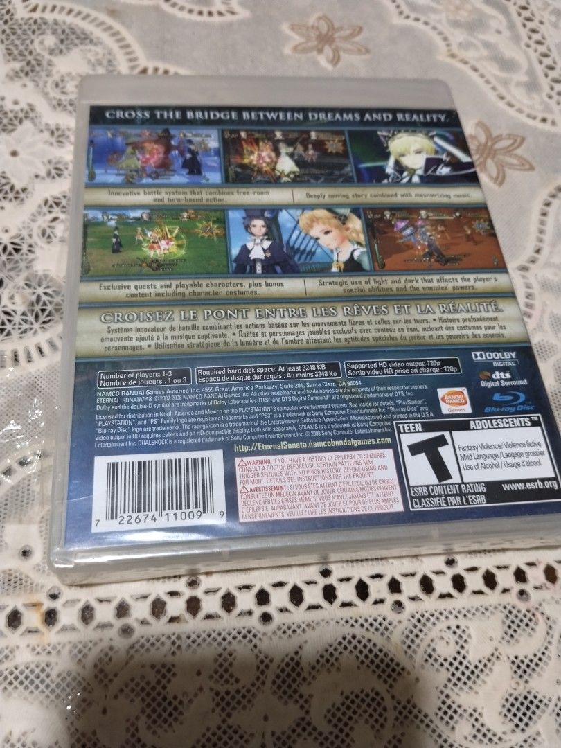 eternal sonata ps3 sealed region 1 (Category: PlayStation) located in Manila. Submitted by cruzivanpatrick (Listing ID 1461316324, Image 2). Description: playstation 3 games sealed brand new medyo na peel lng konting plastic pero sealed payan hnd pa nabuksan pm meet up and check all you want in sm san lazaro manila deliver kayo mag book g cash shipping jrs or lbc pwede sa booking app ng lbc kayo mag book mas mura po payment first po bago kayo mag