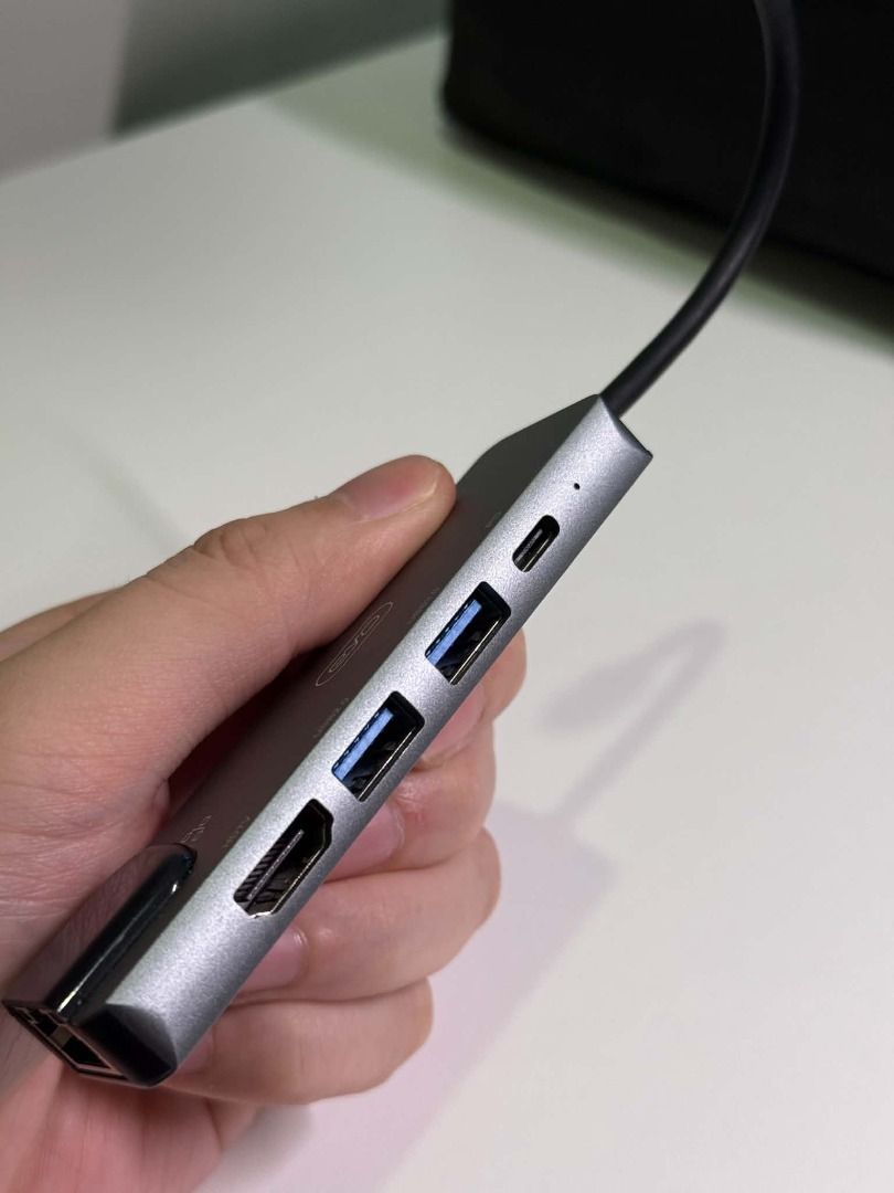 EYD USB-C Hub with HDMI, Ethernet, USB 3.0, PD (Category: Cables & Adaptors) located in Makati City. Submitted by rs_listings (Listing ID 1461255010, Image 2). Description: EYD USB-C Hub 📌 Condition: Used like new 💰 Price: ₱500 🚚 Shipping: Buyer books and pays for their own rider. After booking, please forward the rider's tracking link to us. Details: - Ports: HDMI, Ethernet, 2x USB 3.0 - USB-C Power Delivery (PD) charging - Connect all your p