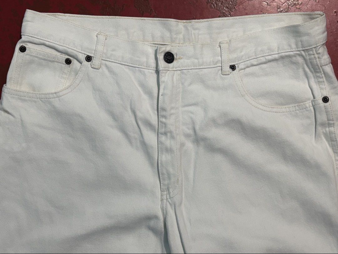 FADED OUT LABEL REGULAR FIT DENIM (Category: Jeans) located in Manila. Submitted by tindero_ng_ano (Listing ID 1461180741, Image 3). Description: FADED OUT LABEL REGULAR FIT DENIM -Size: 34-36 US Mens -Dimensions: Waist: 18” (36”), Leg Width: 14, Length: 42” -Condition: Used trice / No issue -Price: 400 -Rfs: Decluttering.