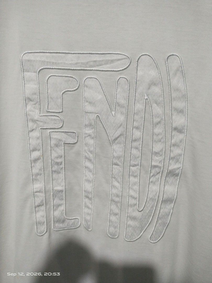 FENDI MILANO WHITE TEE (Category: Shirts) located in Iloilo. Submitted by selectionthriftsilo (Listing ID 1460639416, Image 3). Description: DIMENSIONS: 20X26 CR/COND: 9. 5/10 or better EXCELLENT CONDITION ISSUE: ❌❌❌ PLS NOTE: ALL ITEMS ARE THRIFTED SOME OF THEM NEEDS WASH PLS MANAGE YOUR EXPECTATIONS COLOR MAY VARY DUE TO LIGHTING WHEN CAPTURED ON CAM. MODE OF PAYMENT: GCASH/GOTYME NO COD!! ILOILO CITY LOCATION.