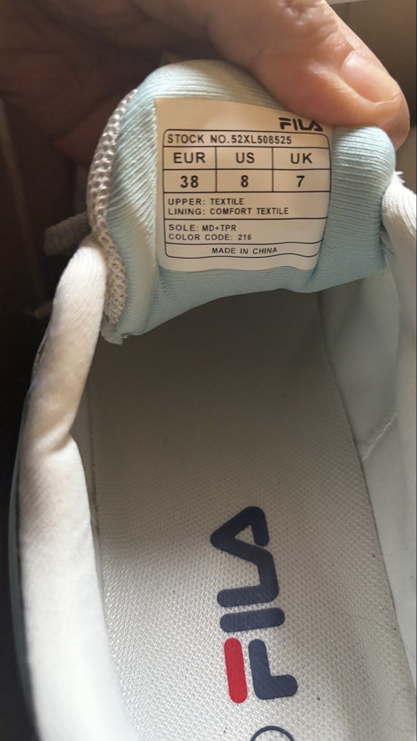 FILA Rubber Shoes (Category: Activewear) located in Manila. Submitted by Miss_KSJ (Listing ID 1461177070, Image 2). Description: Running Shoes – Size 8 Used once only and in very good condition. Very lightweight and comfortable. RFS: Decluttering — I’m not really into running shoes. Used it only once for a fun run. 📌 Size: 8 📌 Condition: Used once 📌 Very light & comfy Message me for photos/details! 😊.