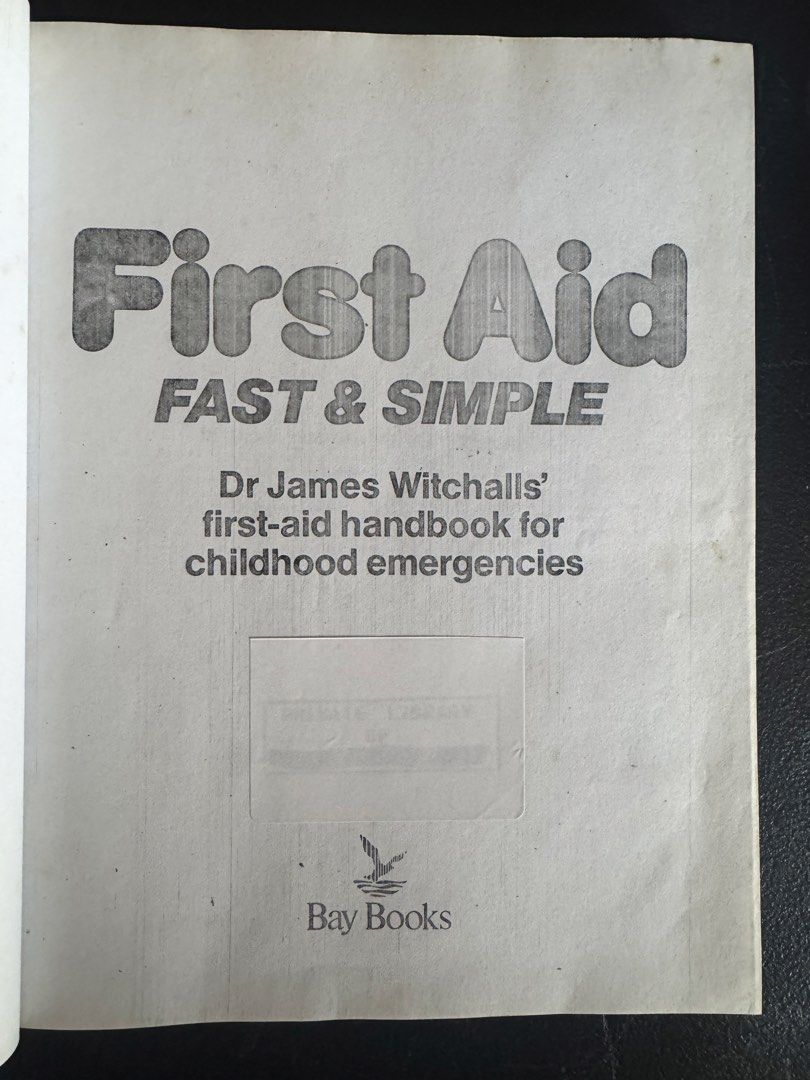 First Aid Fast & Simple Handbook - Dr James Witchalls (Category: Textbooks) located in San Pedro. Submitted by pageturner19 (Listing ID 1461123567, Image 2). Description: Photocopied book; free with any purchase worth 200 pesos - Comprehensive first aid handbook for childhood emergencies. - Covers a wide range of topics from introduction to index. - Includes sections on preparing yourself for emergencies. - Provides guidance on what to do in vari