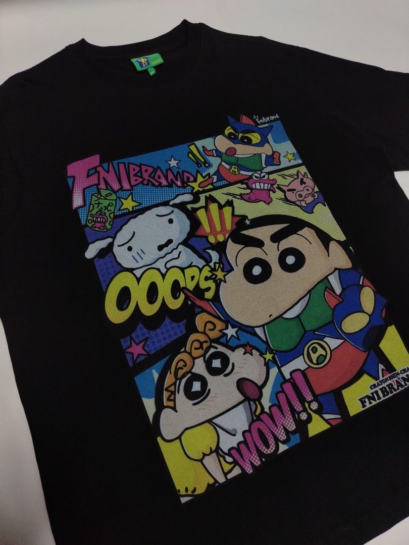 FNI x Shin chan (Category: Tshirts & Polo Shirts ) located in Bocaue. Submitted by adrianberi35876 (Listing ID 1461249772, Image 2). Description: FNI x Shin chan Width:23.8 Length:29.7 Napaka solid Crew neck nadin Like new Condition No issue 📩📩 📩 📍 Bocaue,Bulacan.