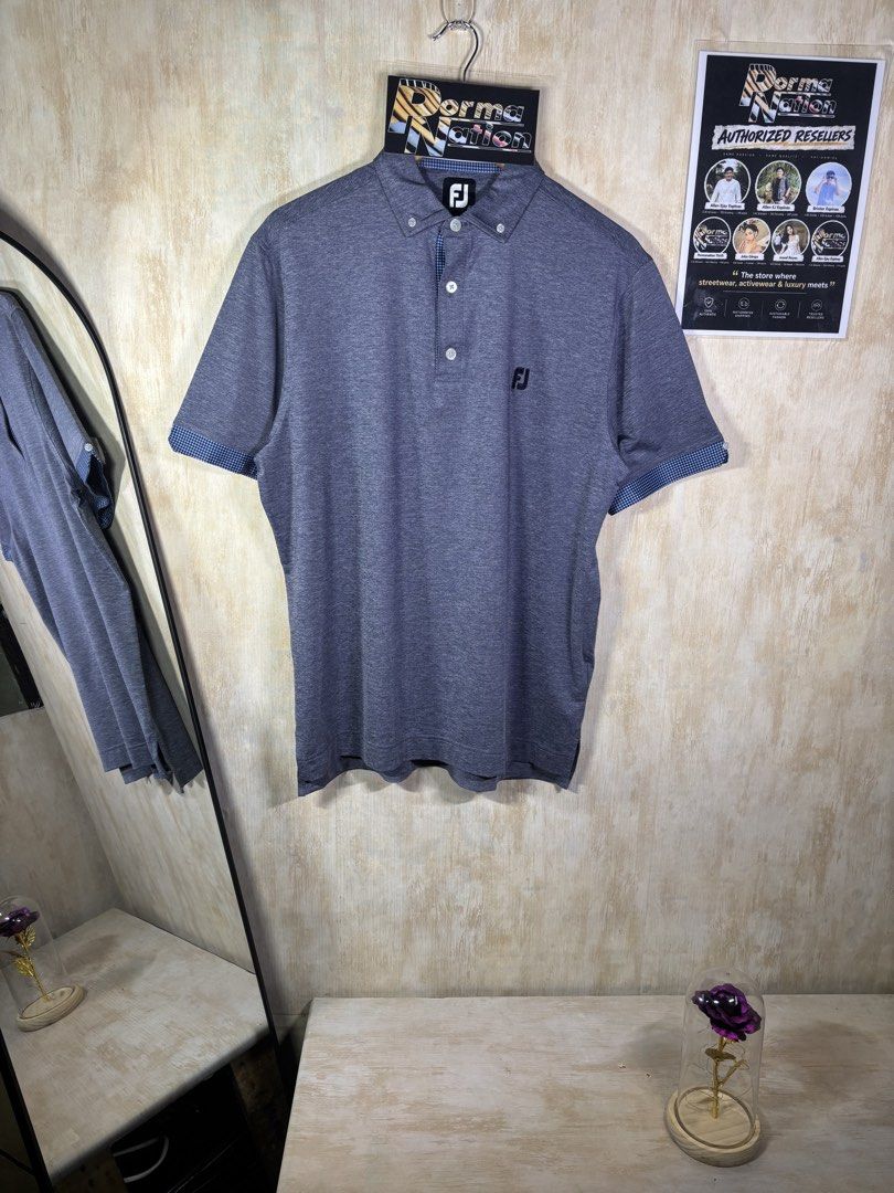 FOOT JOY GOLF POLO SHIRT (Category: Tshirts & Polo Shirts ) located in Cabuyao City. Submitted by pormanation-thrift-store (Listing ID 1461140611, Image 1). Description: FOOT JOY GOLF POLO SHIRT Condition: LIKE NEW Color rate: 10/10 Size: XL (ASIAN) Dimes: 21.5”Wx28-29”L Issue: NONE❌ Price: 1200.