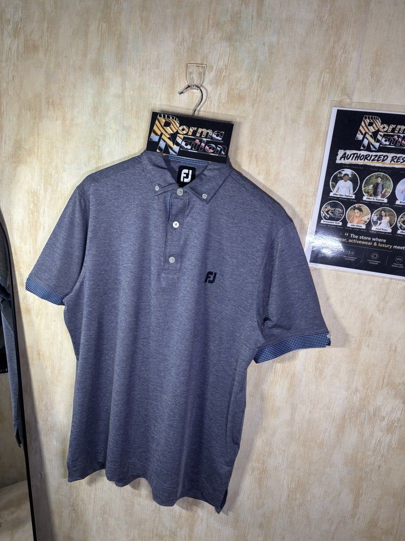 FOOT JOY GOLF POLO SHIRT (Category: Tshirts & Polo Shirts ) located in Cabuyao City. Submitted by pormanation-thrift-store (Listing ID 1461140611, Image 3). Description: FOOT JOY GOLF POLO SHIRT Condition: LIKE NEW Color rate: 10/10 Size: XL (ASIAN) Dimes: 21.5”Wx28-29”L Issue: NONE❌ Price: 1200.