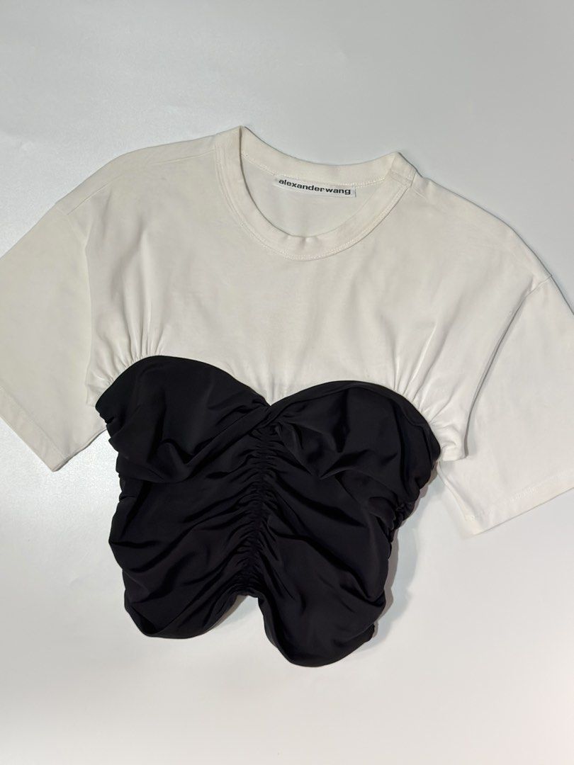 For sale (Category: Shirts) located in Marikina City. Submitted by hsatstnemesabeht (Listing ID 1461218252, Image 2). Description: Alexanderwang bodycon top Size small Dimension Width 16 | Length 19 Excellent condition Needwash.