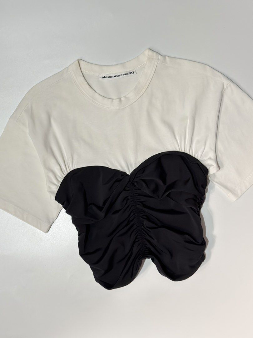 For sale (Category: Shirts) located in Marikina City. Submitted by hsatstnemesabeht (Listing ID 1461218252, Image 3). Description: Alexanderwang bodycon top Size small Dimension Width 16 | Length 19 Excellent condition Needwash.