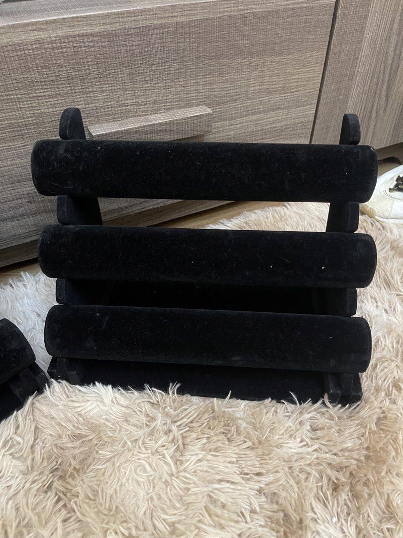 [FOR TAKE ALL] BRACELET/WATCH ORGANIZER (Category: Accessory Holder, Box & Organizers) located in Concepcion. Submitted by wowsinigangmix (Listing ID 1461259949, Image 3). Description: BRACELET/WATCH HOLDER ORGANIZER COLOR BLACK THREE-TIER SLIGHTLY USED NEEDS DUSTING PRICE FOR TWO.