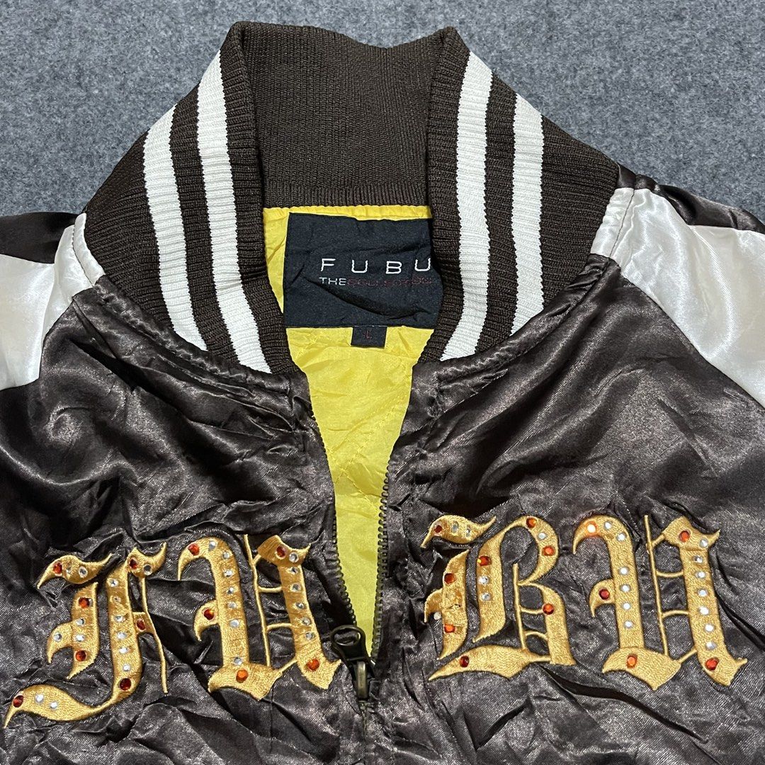 FUBU - Y2k Satin Souvenir Jacket (Large) (Category: Coats, Jackets and Outerwear) located in Pasig City. Submitted by _rosasass_ (Listing ID 1461301060, Image 3). Description: Authntic Size Large women Excellent condition .
