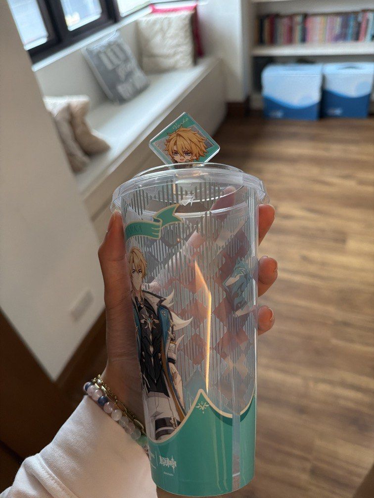 Genshin Impact Official Varka Plastic Cup (Category: Character Goods) located in Quezon City. Submitted by jkvante (Listing ID 1461160274, Image 1). Description: From the Universal Studios x Genshin Impact Beijing collaboration, never used. Purchased as a collectible.