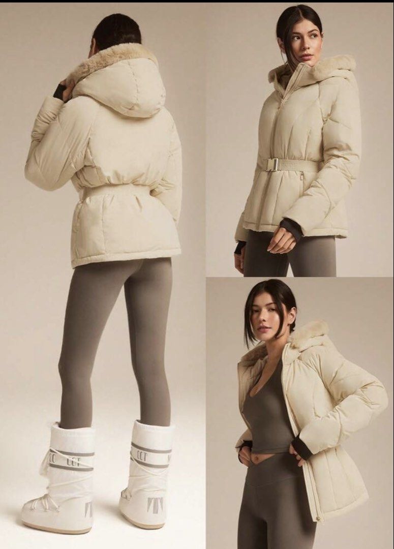 GLOWMODE Cinched Insulated Puffer Jacket Cream (Category: Coats, Jackets and Outerwear) located in Manila. Submitted by storyofshopaholics (Listing ID 1461228505, Image 3). Description: - Cream insulated puffer jacket from GLOWMODE - Cinched waist with belt for a flattering fit - Cozy faux fur-trimmed hood - Long sleeves with ribbed cuffs for extra warmth - Ideal for cold weather, snow trips, or everyday style Used once in Sapporo Trip.