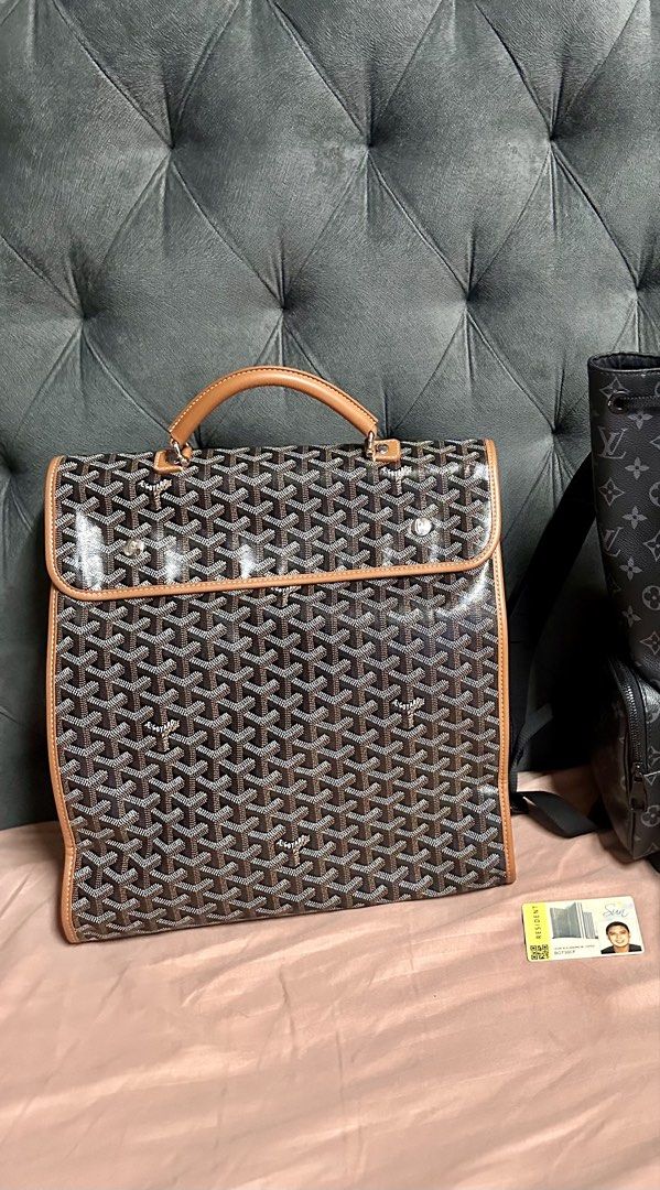 Goyard Saint Leger Backpack (Category: Luxury Bags & Wallets) located in Quezon City. Submitted by _legitAF (Listing ID 1461196439, Image 1). Description: For sale only!! Goyard Saint Leger Backpack Removable Strap turn into tote and clutch Retails around 250k 9.8/10 Like new condition With Entrupy Certificate Authentic Money back!! Meet up preferably in Sun Residences Condo, QC area .