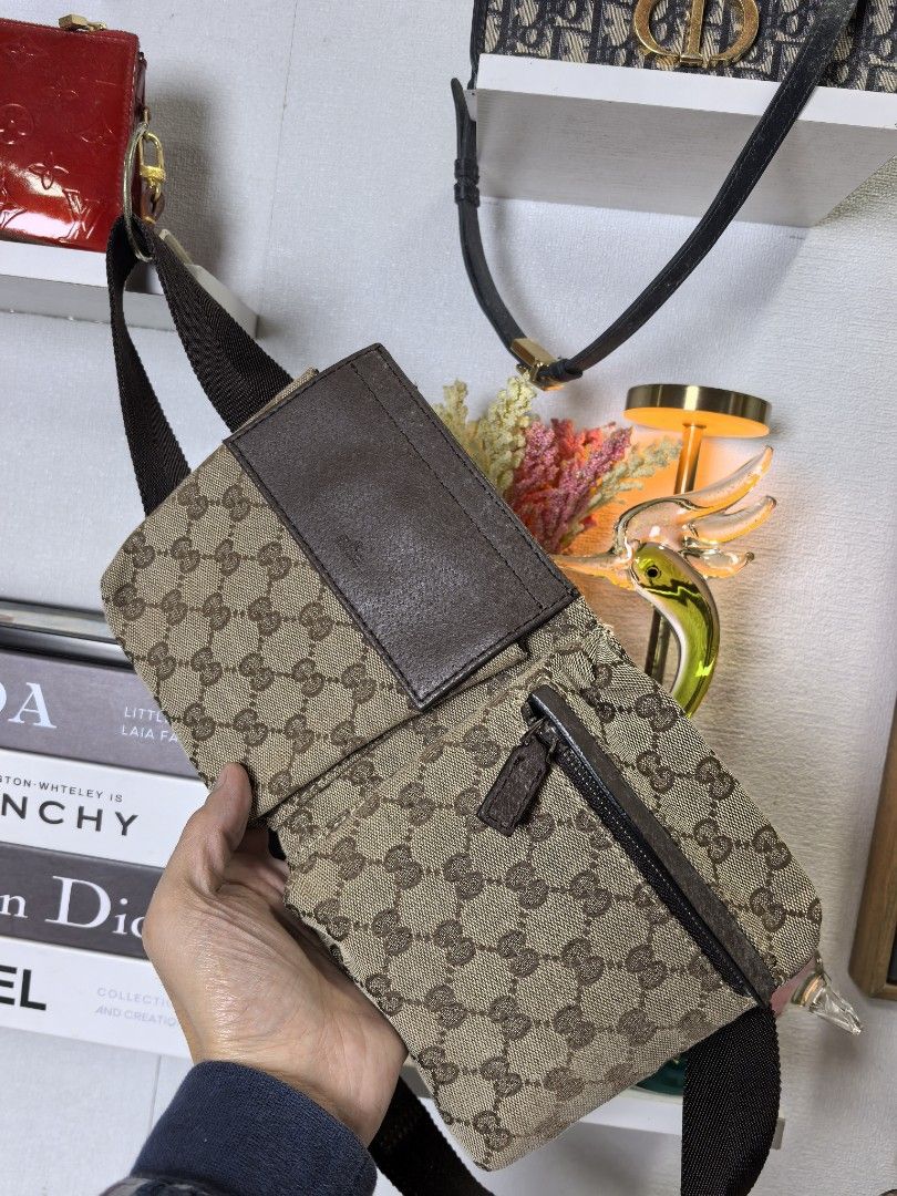 Gucci GG monogam double packet bag dark brown (Category: Luxury Bags & Wallets) located in Baguio. Submitted by ashzachary (Listing ID 1461273020, Image 2). Description: Gucci GG monogam double packet bag dark brown Condition :Excellent condition Color rate 10/10 Coded 28566 56789 Size :Medium No issues No flaws Super ganda sa personal Pm. More details Good quality Plsss 📌No Bogus 📌No return MOP What you see is what you get PALAWAN, CEBUNA GCAS