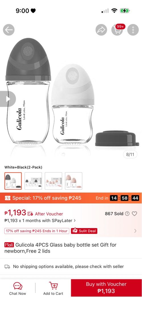 Gulicola 2pcs Glass bottle (Category: Breastfeeding & Bottle Feeding) located in Muntinlupa City. Submitted by _vntglxx (Listing ID 1461120002, Image 2). Description: See last photo for the og price. Sealed & brand new Lalamove & Jnt 📍Naic, Cavite.