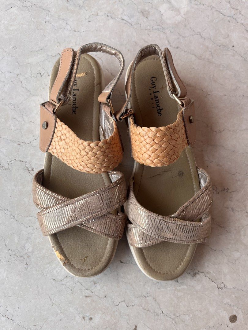 Guy Laroche Braided Design Sandals (PROJECT SANDALS) (Category: Sandals) located in Las Pinas. Submitted by pastel_rewind_ph (Listing ID 1461182723, Image 1). Description: Anyone good at restoring sandals? If ever anyone is interested taking this guy laroche sandals to restore, its yours 🥹 Size 8 for slim feet, not my size and haven’t used since I bought the item from an ukay seller :) 🏷️ FREE (Project sandals) 📍Las Piñas City.
