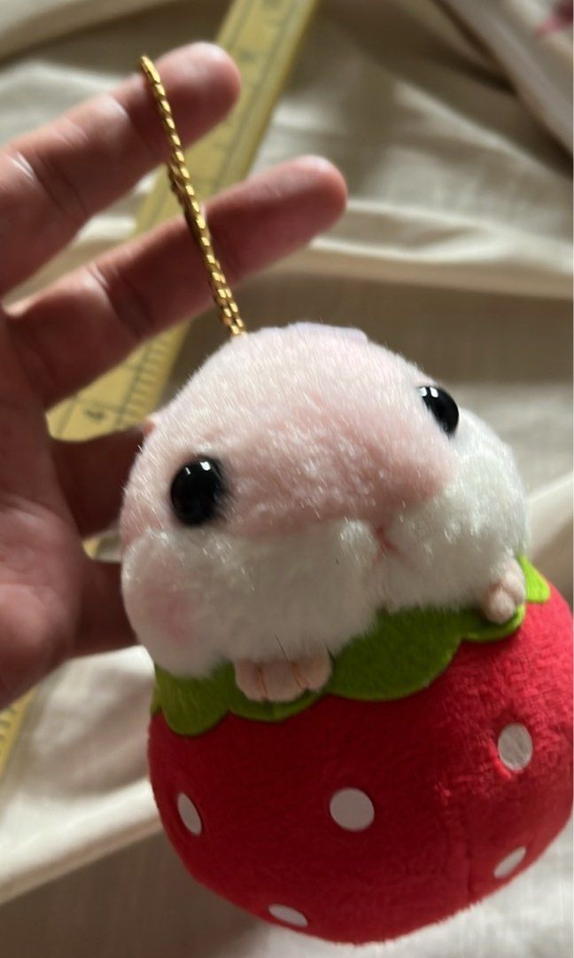 Hamster pink strawberry bag charm #2 (Category: Homes & Other Pet Accessories) located in Paranaque City. Submitted by bonsaiart (Listing ID 1461134256, Image 1). Description: Pre owned Good condition 350+sf Payment via GCASH or paymaya No to meetup No to cop / cod Shipping via j&t only No breaking of set or bundle.
