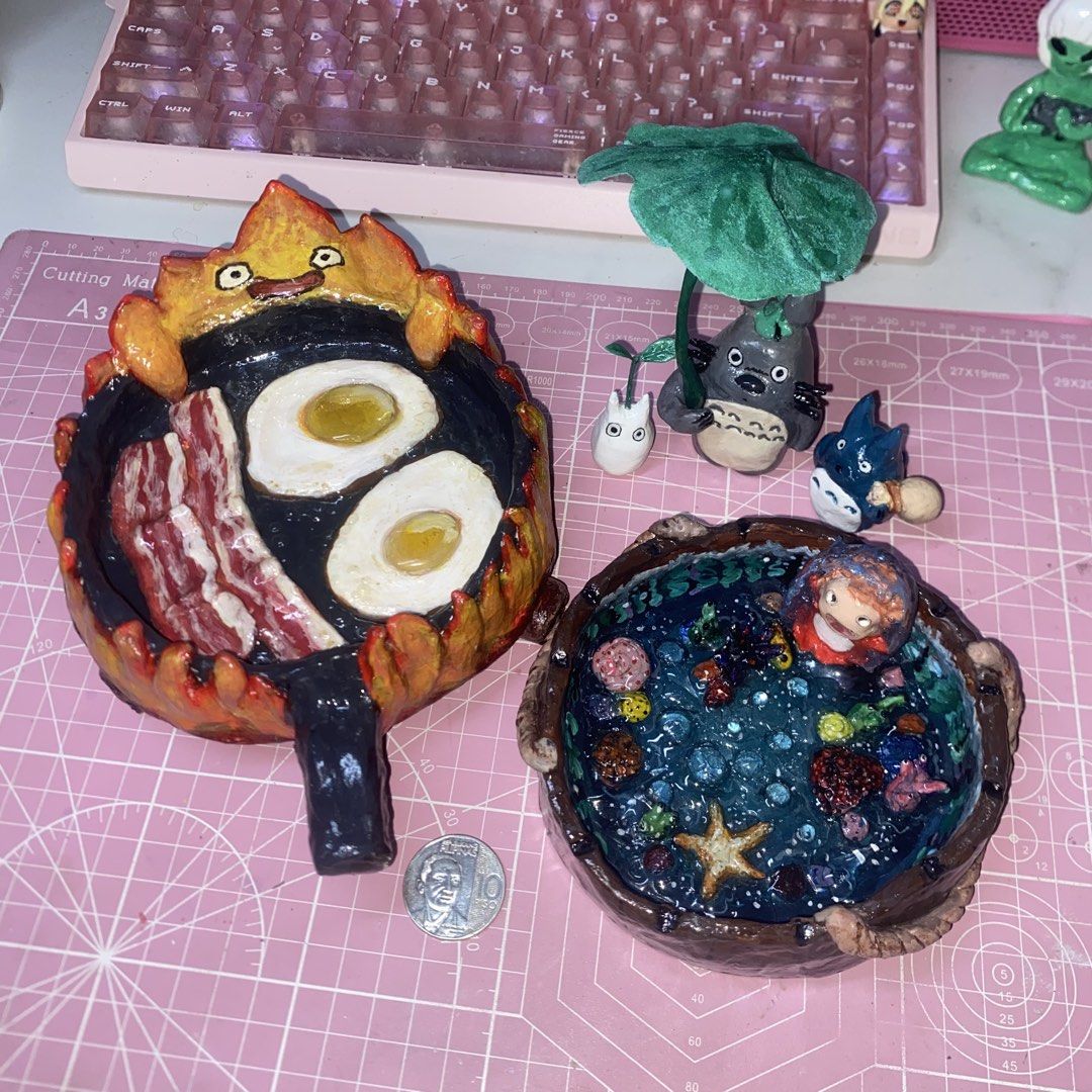 Handmade Studio Ghibli Inspired SET — 3 PIECE BUNDLE SALE (Category: Other Home Decor) located in Dasmarinas. Submitted by chunli_ (Listing ID 1461117024, Image 3). Description: Studio Ghibli Inspired Handmade Clay Set Price: PHP 3,200 (Save more buying the bundle!) Selling these unique, hand-crafted Studio Ghibli-inspired trinket dishes and desk buddies. Perfect for anime fans, collectors, or as cute desk decor! BUNDLE DEAL: * PHP 3,200 for the 
