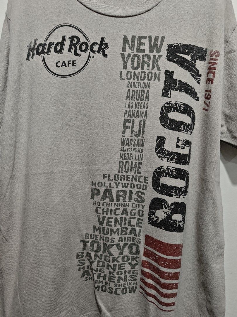Hard Rock Cafe Bogotá T (Category: Tshirts & Polo Shirts ) located in Bulacan. Submitted by pzj_thrift (Listing ID 1461165696, Image 2). Description: L 27 W 22 Condition 9/10 Color rate 9/10 No issue .