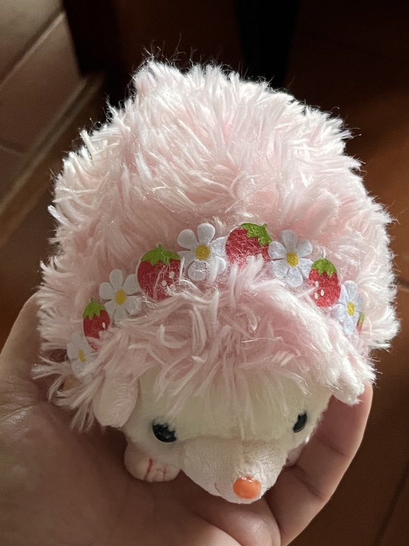 Hedgehog pink plush (Category: Plushies & Soft Toys) located in Paranaque City. Submitted by bonsaiart (Listing ID 1461131102, Image 2). Description: Pre owned Good condition 280+sf Payment via GCASH or paymaya No to meetup No to cop / cod Shipping via j&t only No breaking of set or bundle.
