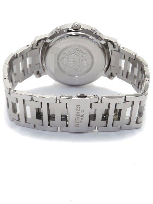 Hermes 'Clipper Chronograph' CL1.910 Men's Quartz Watch (Category: Men's Watches) located in Las Pinas. Submitted by daisuki_japan_luxury_by_reiko (Listing ID 1461256580, Image 3). Description: Name Clipper Chronograph Model number CL1.910 year model not clear type Men's color white kinds Quartz watch Material Stainless steel/glass crystal size Case: Approximately 38mm in diameter; Wrist circumference: Up to approximately 19cm Guarantee none acce