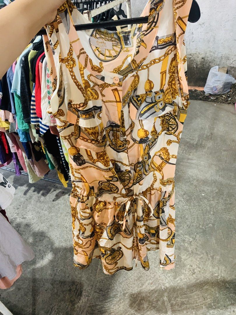 Hermes Inspired Dress (Category: Dresses) located in Kabankalan. Submitted by leans_closet (Listing ID 1461254447, Image 2). Description: Hermes Dress/ Idk if legit S-m With missing button on shoulder design, see attached last photo.