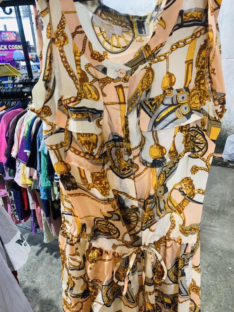 Hermes Inspired Dress (Category: Dresses) located in Kabankalan. Submitted by leans_closet (Listing ID 1461254447, Image 3). Description: Hermes Dress/ Idk if legit S-m With missing button on shoulder design, see attached last photo.
