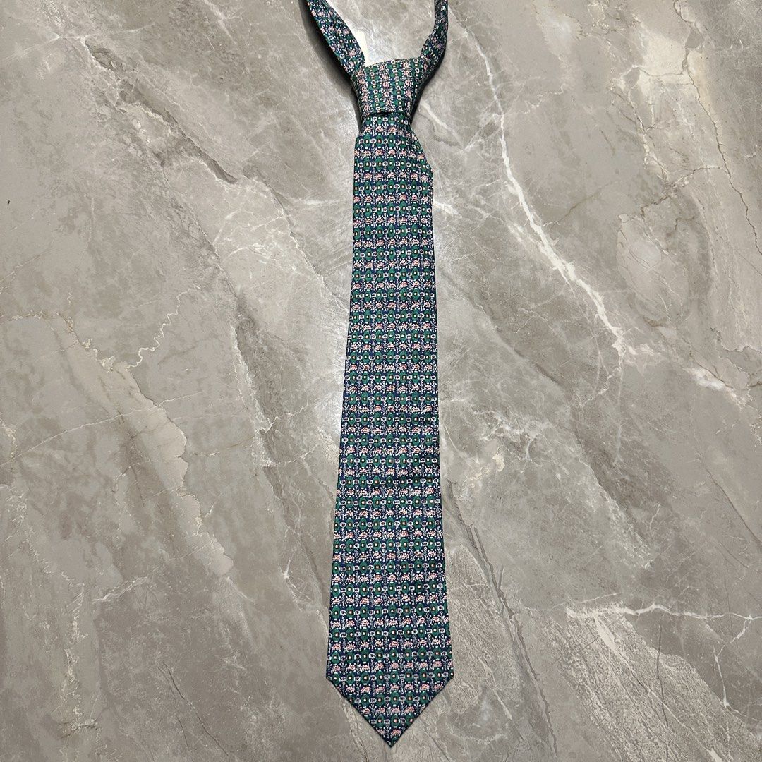 HERMÉS Silk Classic Green Floral Pattern Neck Tie (Category: Ties) located in Lemery. Submitted by thesecond_row.ph (Listing ID 1461213118, Image 2). Description: HERMÉS Silk Classic Green Floral Pattern Neck Tie Authentic! No issue Best for formal suits! 👔.