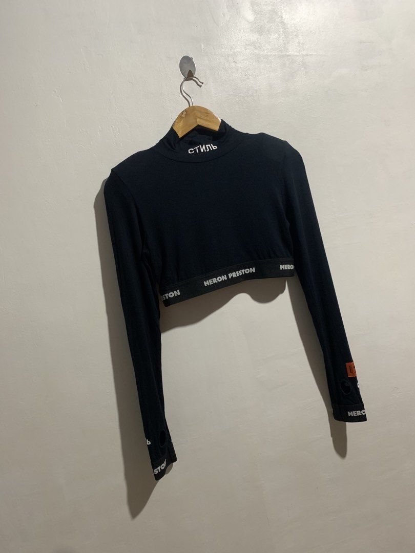 HERON PRESTON LONGSLEEVE CROP TOP (Category: Longsleeves) located in Gumaca. Submitted by getscore.ph (Listing ID 1461143737, Image 2). Description: WTS ❗️HER0N PRESTON LONGSLEEVE CROPTOP❗️ ✅Size: M on tag ✅Dimes: Stretchable Width 14 Length 13 ✅Color Rate: 9.5/10 ✅Condition: Excellent ✅Issue: None Color may due to lightning NEED WASH FRESH FROM BALE DM ME TO PURCHASE 📥 📍Loc. Gumaca,Quezon 📍Courier: JNT EXPRESS.