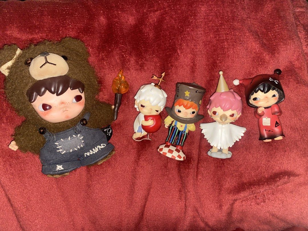 Hirono Living Wild For Joy (Category: Plushies & Soft Toys) located in Manila. Submitted by gentlebear.be5c7b (Listing ID 1461230345, Image 1). Description: - sold as set - price is still negotiable - no box and cards - plush doll has few issues on its face.