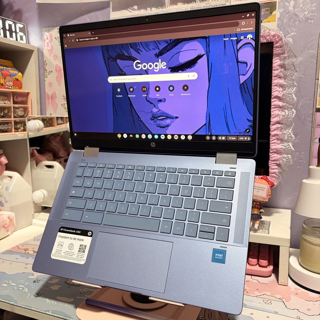 HP Chromebook x360 14b 14inch Touchscreen & 360° Foldable (Category: Laptops & Notebooks) located in Quezon City. Submitted by alxndriatlngbn (Listing ID 1461279573, Image 2). Description: Selling my HP Chromebook x360 14b. Rarely used, mostly for Zoom meetings, kaya letting go na. ☑️ Intel N100 Processor ☑️ 4GB RAM / 64GB Storage ☑️ 14-inch Touchscreen ☑️ 360° Foldable — laptop, tent, or tablet mode ☑️ Battery Health: 94% ☑️ Original Charger Inc