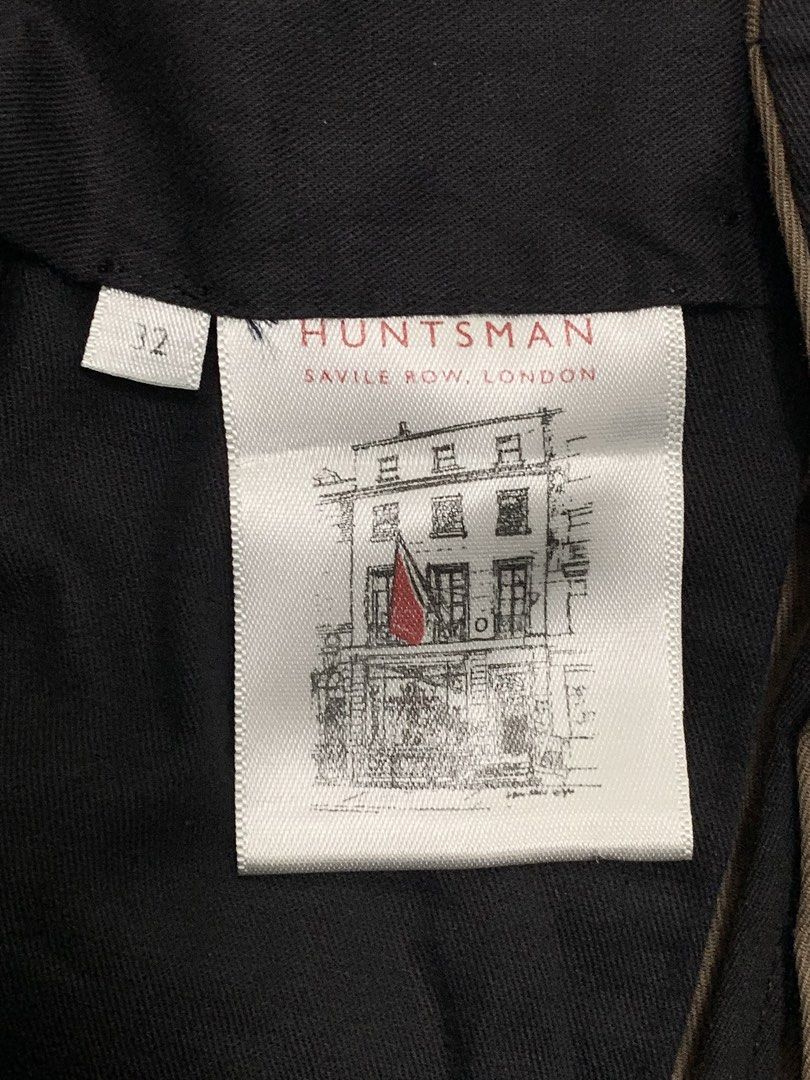 HUNTSMAN SAVILE ROW TAILORED TROUSERS (Category: Trousers) located in Cavite. Submitted by ___layern0ne (Listing ID 1461247616, Image 3). Description: About the product: • Brand & Origin: Made by Huntsman (located at 11 Savile Row, London) and meticulously crafted in Portugal • Fabric Composition: Cut from a luxurious, lightweight blend of 95% Cotton and 5% Cashmere, providing a soft, comfortable hand-feel with a refined drape • Waist & Silhouett