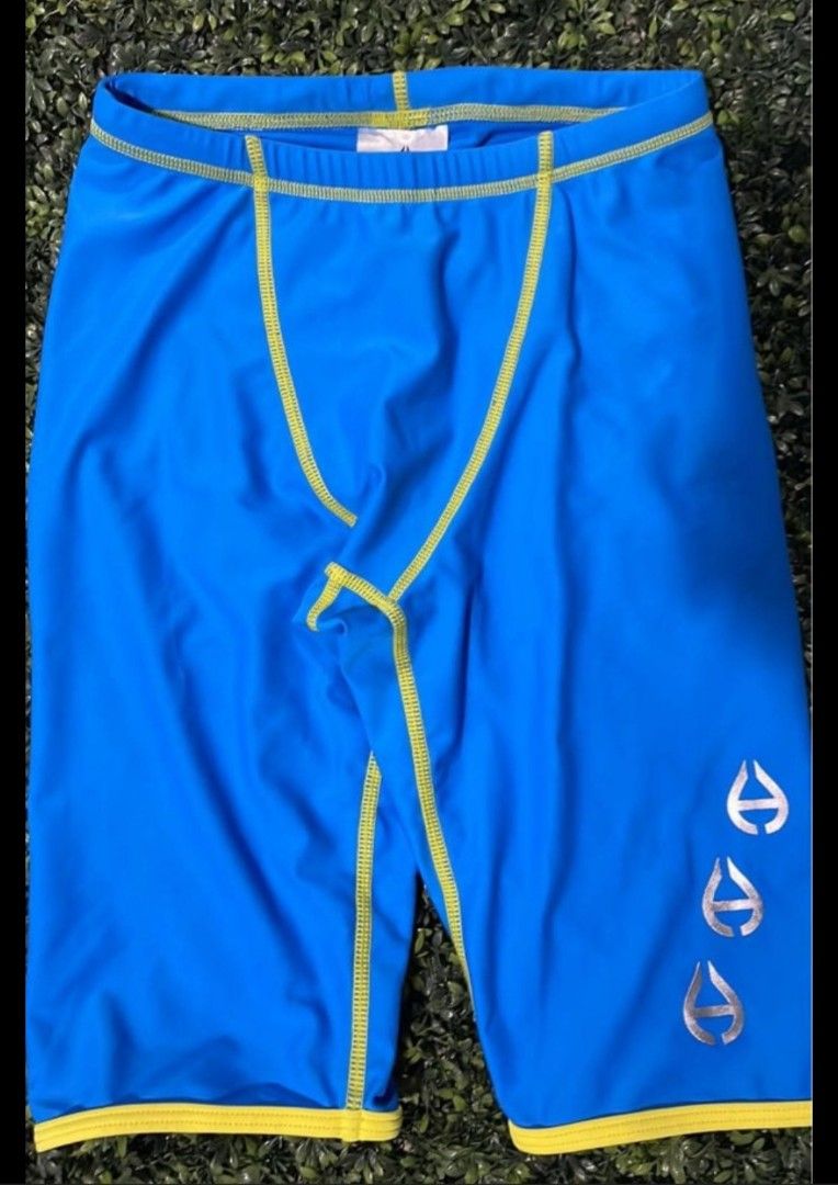 Hydros swim trunks (XXS) (Category: Activewear) located in Cainta. Submitted by j.c.v_68 (Listing ID 1461024864, Image 1). Description: Size: XXS waist- 84cm / hips- 97cm Color: blue/yellow Materials: 83% polyester & 17% spandex Comes with plastic & paper bag SRP: 2500.