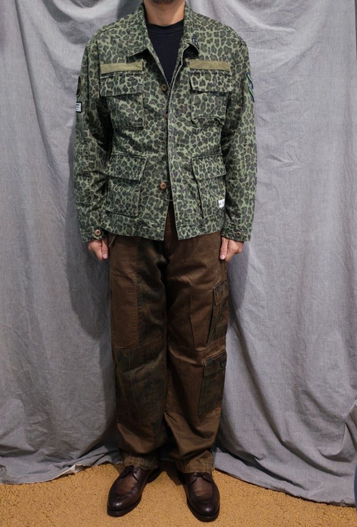 hype leopard print camo utility jacket (Category: Coats, Jackets and Outerwear) located in Baguio. Submitted by used_clothing2600 (Listing ID 1461284915, Image 1). Description: Hype leopard print camo utility jacket good condition minimal signs of usage size small pit to pit 22.5 length 26.5 shoulders 19.5 sleeve length 23.5 P 580.