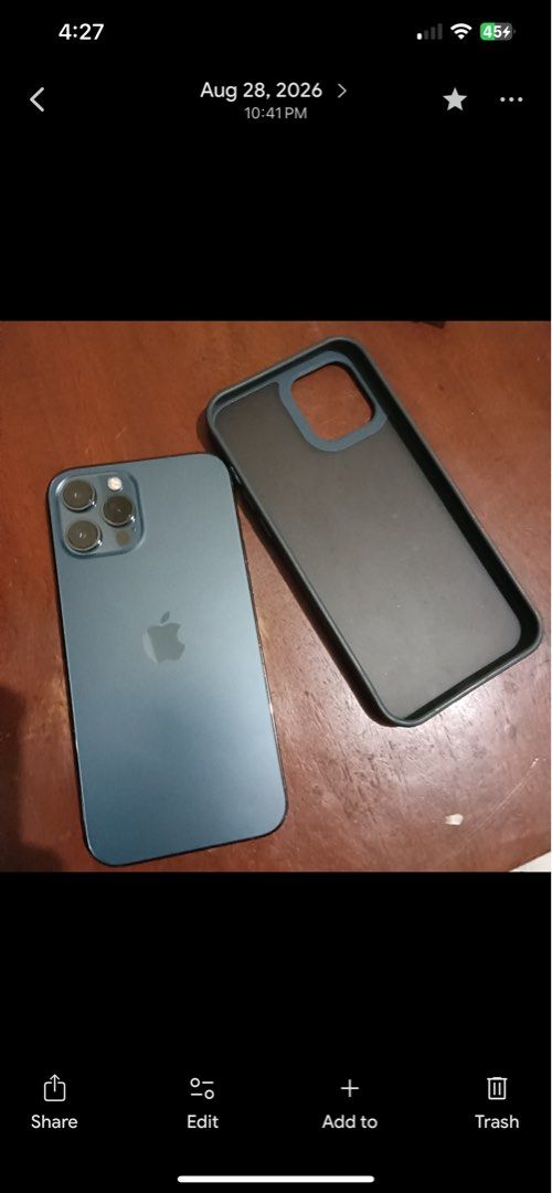 IPHONE 12 SWAP (Category: iPhone 12 Series) located in Manila. Submitted by jefferybento (Listing ID 1461155589, Image 2). Description: For sale or swap sa laptop 💻 iPhone 12 Pro Max📱 512GB ✅ 77% Battery Health 🔋 Excellent, like new 🆕 Includes phone case ✅.