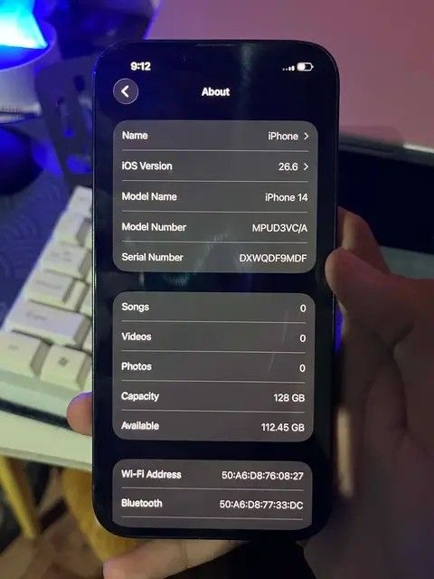 IPHONE 14 (Category: iPhone 14 Series) located in Silang. Submitted by appleflips (Listing ID 1461299699, Image 2). Description: Sale or Trade? Details: - iPhone 14 | Midnight - 128gb (Storage Capacity) - 85% bh (Original not boosted) - Anysim (Tm, Globe, Smart, Sun, Tnt, Gomo, Dito) Inclusions: - Unit, Cases, Cord Noted: Has minimal dents but 100% goods and smooth. Meetup, Pickup & LBC only!.