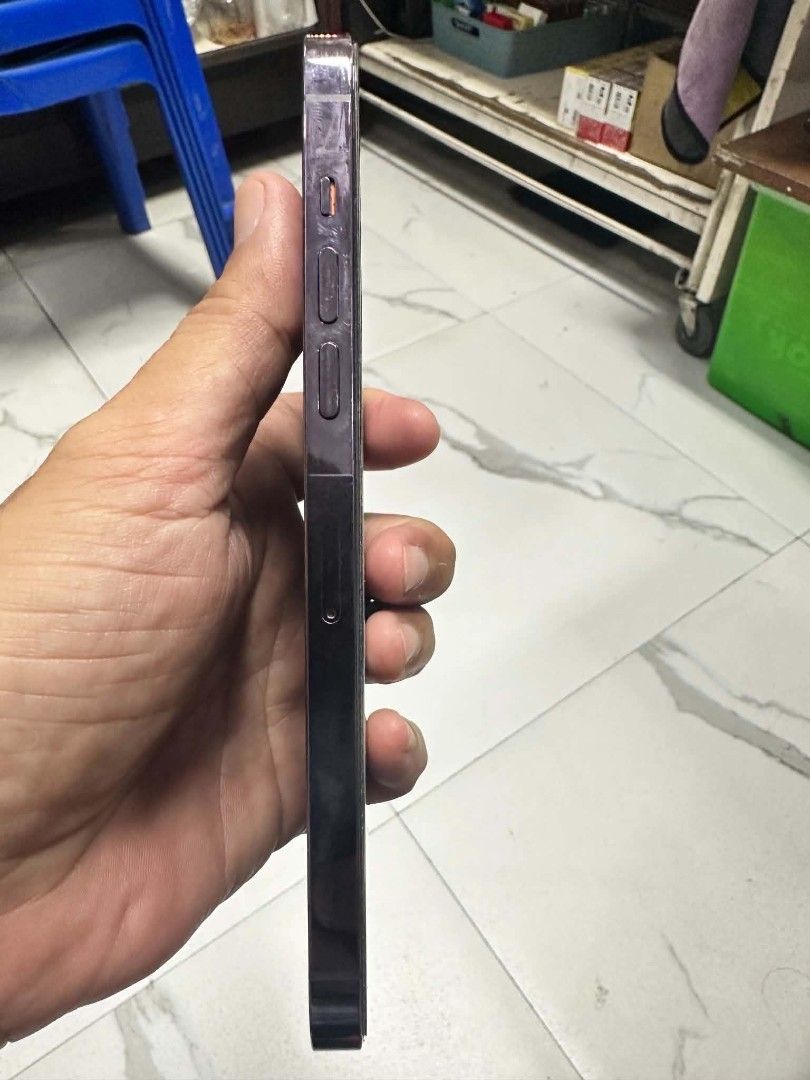 IPHONE 14 PRO MAX 256 GB PURPLE (Category: iPhone 14 Series) located in Manila. Submitted by josh24-33312 (Listing ID 1461309192, Image 1). Description: IPHONE 14 PRO MAX 256 GB PURPLE DETAILS: - 256Gb - 100% ALL FEATURES WORKING - TRUE TONE WORKING ✅ - FACE ID WORKING ✅ - ALL ORIGINAL PARTS✅ - BATTERY HEALTH 86% 🔋 -SUPER SMOOTH - NO SCRATCHES - LADY-OWNED - UNLI TESTING - UNLI RESET Issue: Repaired LCD due to green screen, other than that, wala