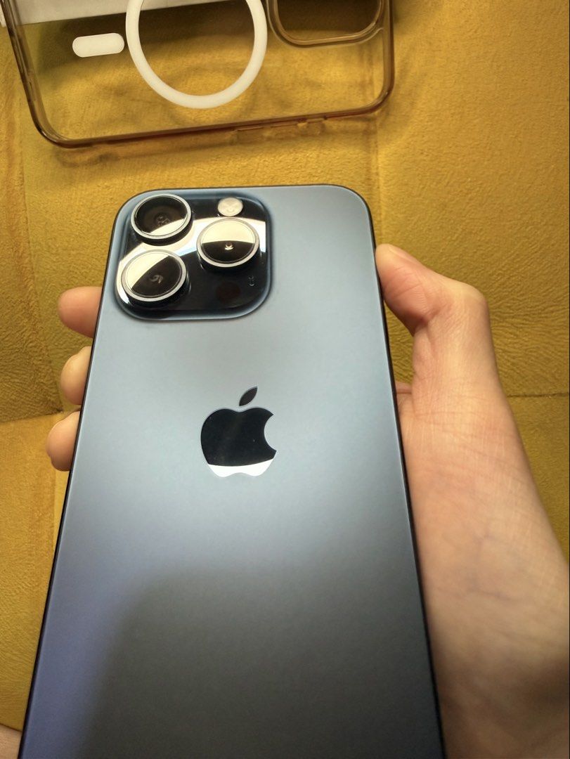 Iphone 15 Pro 1 TB Blue Titanium (Category: iPhone 15 Series) located in Manila. Submitted by rnc.shop (Listing ID 1461258196, Image 3). Description: 📱 iPhone 15 Pro 1TB (Blue Titanium) * Specs: 1TB Storage, Blue Titanium Color * Battery Health: 86% BH (Original battery, lasts a full day) * Condition: lady-owned, very smooth, well-protected, all buttons and cameras flawless, with installed screen protector * Inclusions: Original matching box, an