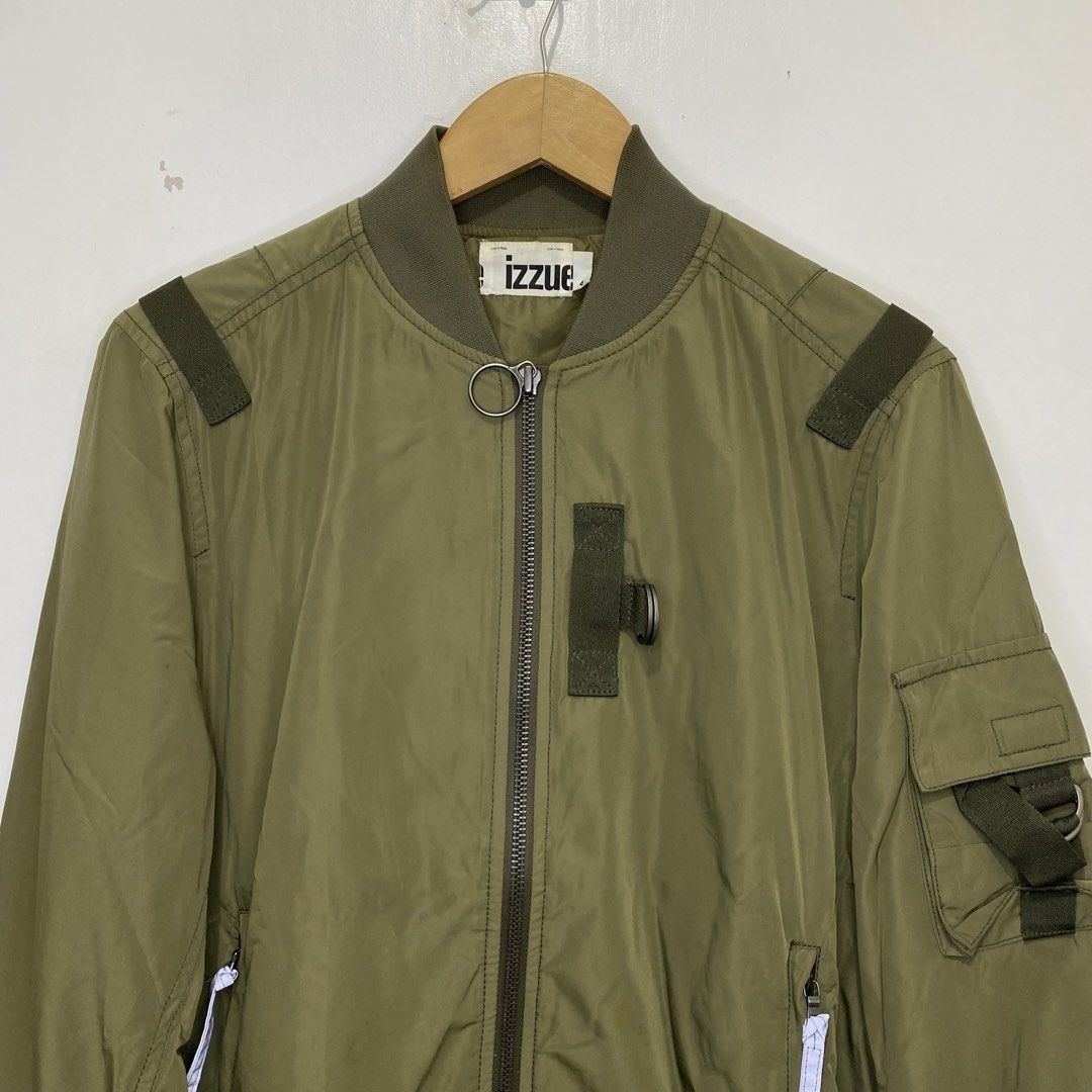 Izzue Bomber Jacket (Category: Coats, Jackets and Outerwear) located in Tanauan. Submitted by flexingthriftsph (Listing ID 1461274773, Image 3). Description: Izzue Bomber Jacket Size 4 on tag 21 inches - chest 26 inches - length Excellent condition -800.00.