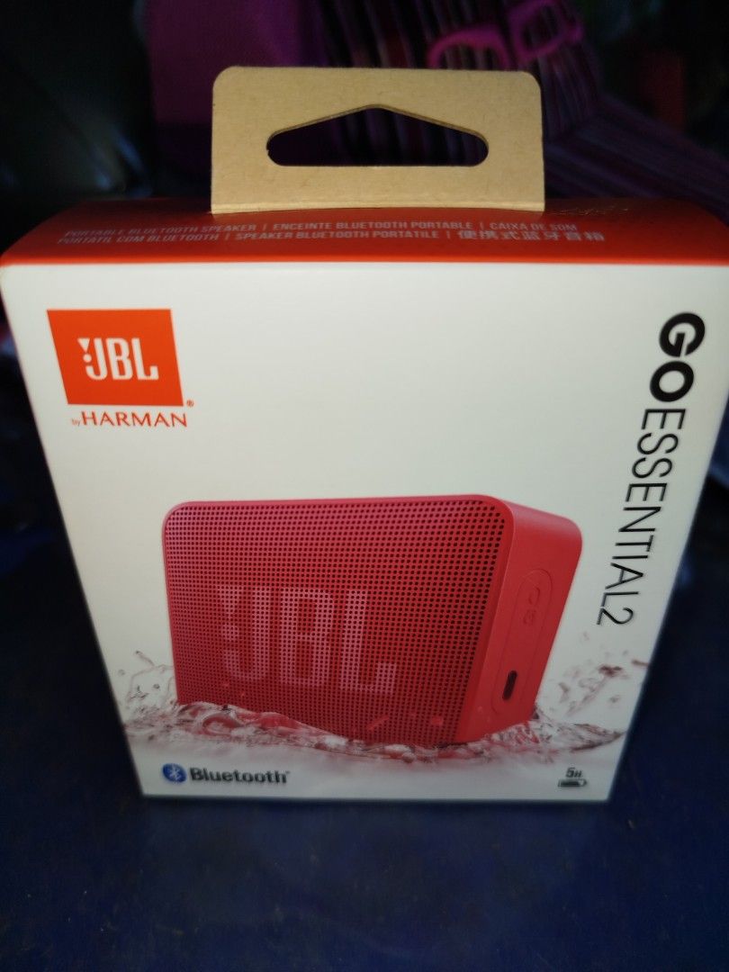 JBL GO Essential 2 Bluetooth Speaker Red (Category: Soundbars, Speakers & Amplifiers) located in Manila. Submitted by jojo.welter (Listing ID 1461121750, Image 2). Description: - Red JBL GO Essential 2 speaker - Grab and go design for ultimate portability - Seamless Bluetooth connectivity - Convenient USB-C rechargeable battery - Delivers surprisingly great sound for its compact size - Perfect for enjoying music anywhere - Comes in original packa