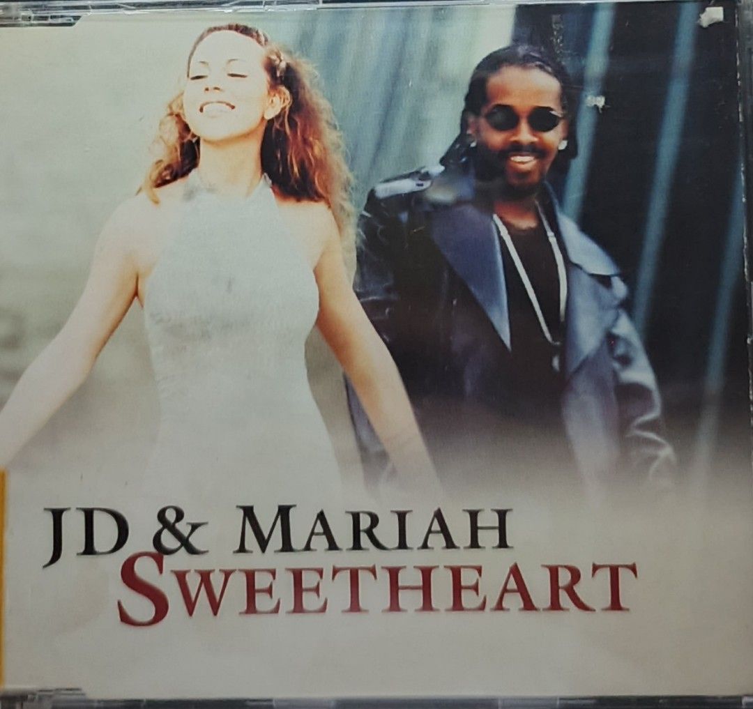 JD & Mariah Carey Sweetheart CD Single (Category: CDs & DVDs) located in Manila. Submitted by ruelcabrer77078 (Listing ID 1461149831, Image 1). Description: - Mariah Carey & JD Sweetheart CD Single - Released in 1998 - Includes 4 tracks: Sweetheart, Sweetheart (The Dance), Sweetheart (The Story), and Sweetheart (Lil Jon Remix) - Label: Columbia Records - Made in Austria.