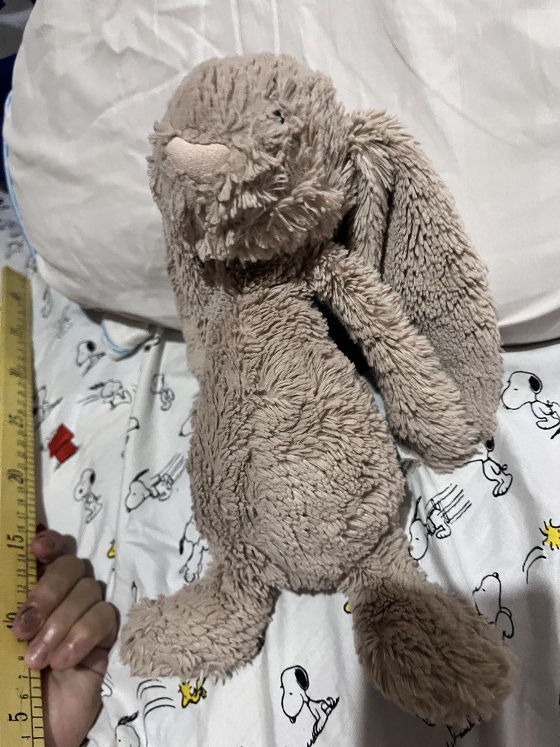 Jellycat bunny plush (Category: Plushies & Soft Toys) located in Paranaque City. Submitted by bonsaiart (Listing ID 1461262347, Image 3). Description: Pre owned Good condition 600+ sf Payment first policy (gcash) Shipping ONLY (J&t) NO TO COD NO TO MEETUP NO TO COP (LBC).