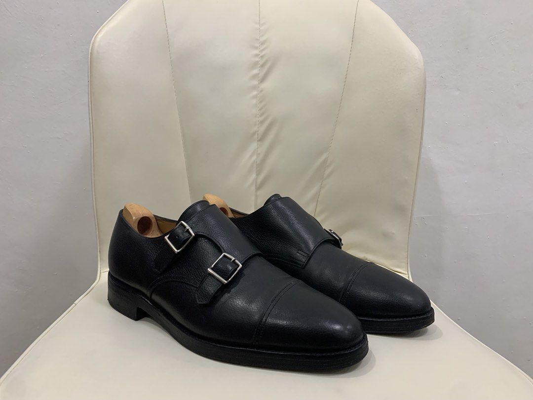 JOHN LOBB “WILLIAM” DOUBLE MONK STRAP SHOES (BLACK) (Category: Dress Shoes) located in Cavite. Submitted by ___layern0ne (Listing ID 1461253594, Image 1). Description: About the product: • Model: William (The iconic double monk strap shoe originally designed by John Lobb in 1945) • Color / Leather: Black Grain Leather (often referred to as Misty Calf or Pebble Grain depending on the specific era, featuring a textured finish on the quarters and a 