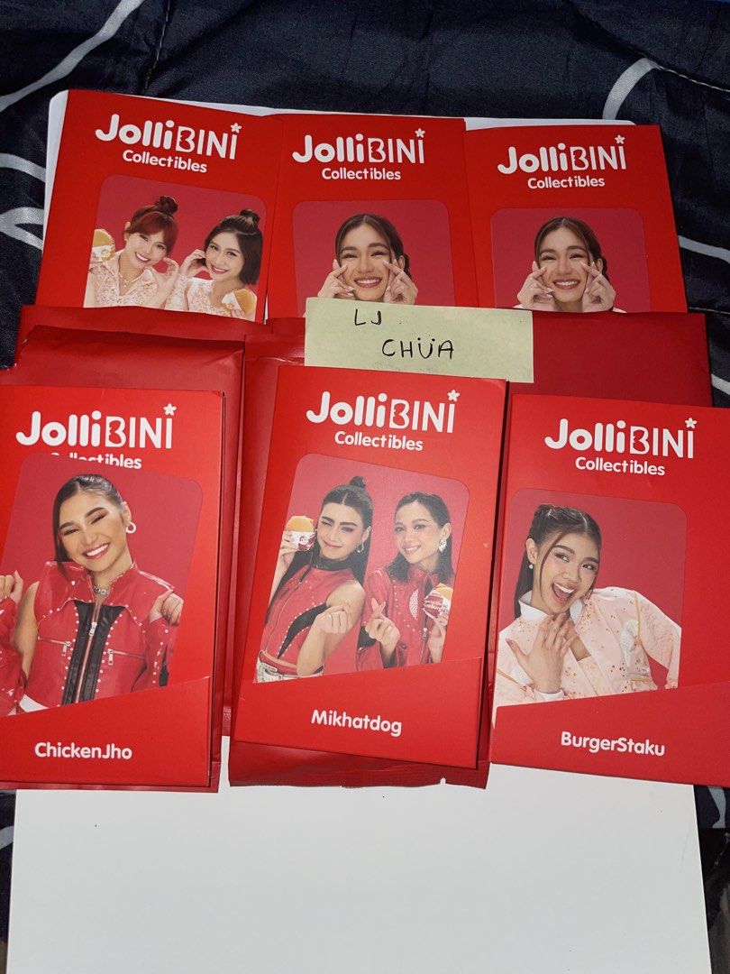 JOLLIBINI PHOTOCARDS AND CHARMS (Category: Character Goods) located in Tacloban City. Submitted by jeychuaa24 (Listing ID 1461280154, Image 1). Description: LFB/WTS/FS PRIO TAKE ALL have pc’s: 1 sheeloi (1:1) 1 mekaya (1:3) 1 mikhgwen (1:1) 1 jho 1 staku 2 aiah ❌ 2 maloi charms: 2 mikha 2 aiah 1 shee 1 jho 1 staku ❌ 2 maloi ₱ (via pm) 📍Tacloban City | Leyte 🚛 can ship via flash express / J&T MOP: Gcash or Gotyme.