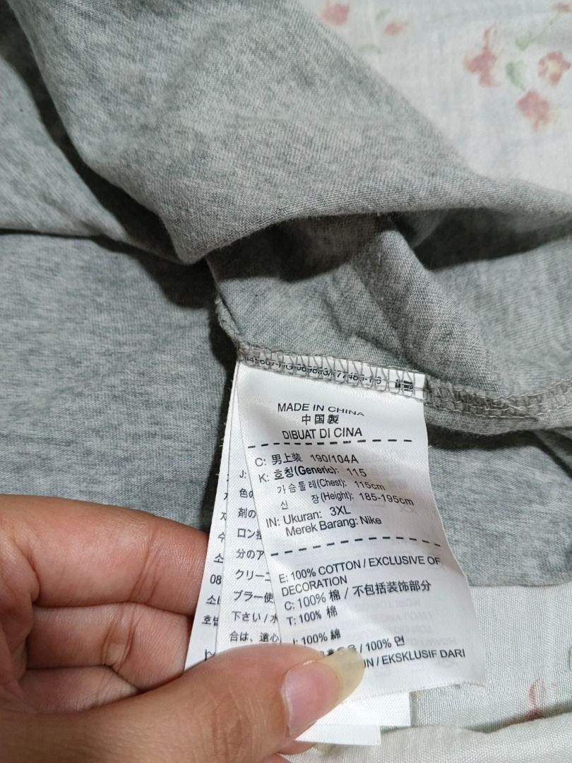 Jordan T-shirt, (Category: Coats, Jackets and Outerwear) located in Caloocan City. Submitted by nebs_seller (Listing ID 1461217372, Image 3). Description: - Grey Air Jordan t-shirt (Size 3XL) No issue .