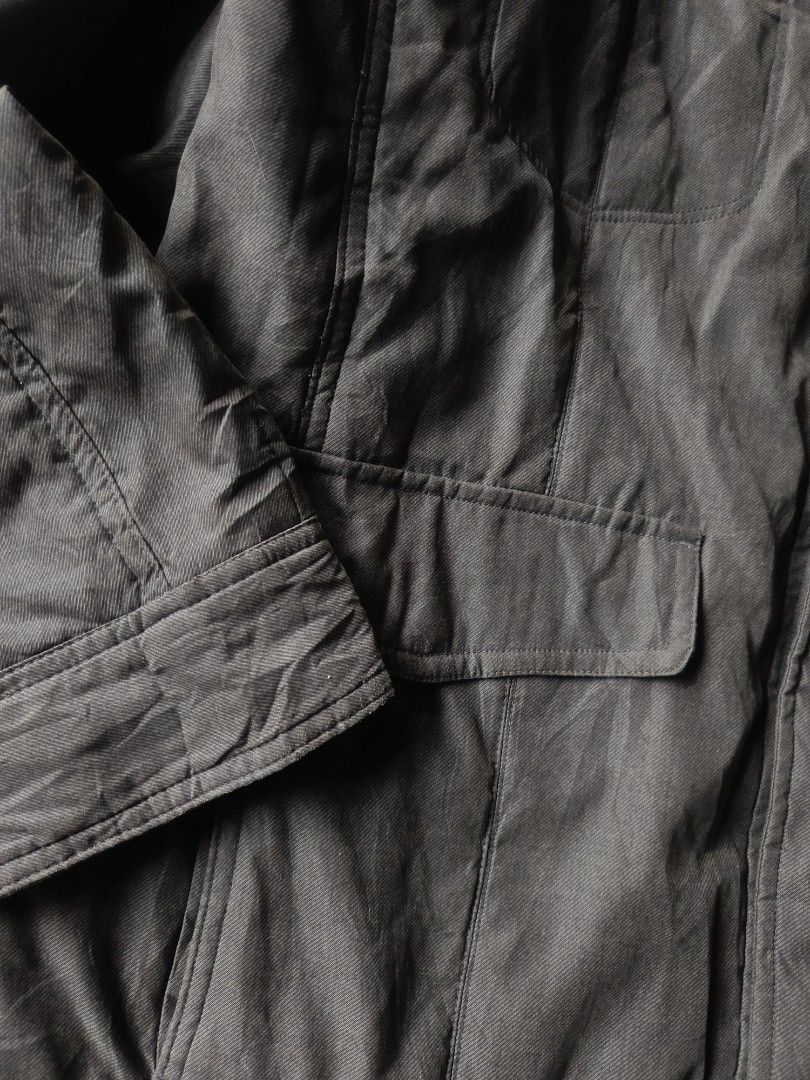 Kansai Yamamoto Men's Jacket Size XL (Category: Coats, Jackets and Outerwear) located in Cabuyao City. Submitted by sift.clo (Listing ID 1461294256, Image 3). Description: - Kansai Yamamoto jacket - Dark grey color - Size XL - Multiple front pockets - Striped inner lining - Zipper closure - Ideal for layering - 29 -30 Length x 25 Width 1200 Shipped.