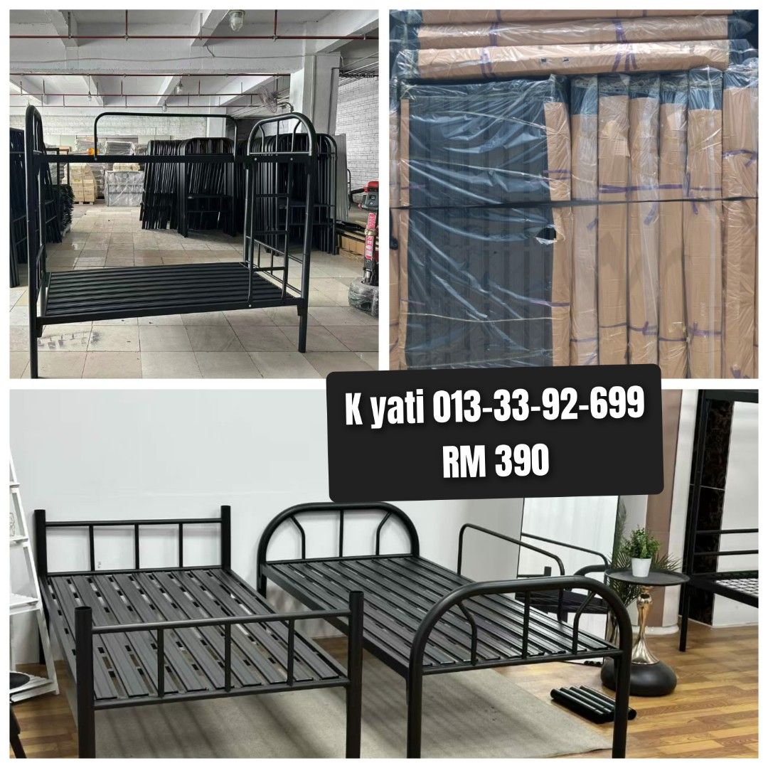 Katil double decker single split (Category: Other Home Decor) located in Shah Alam. Submitted by kedaimurah37438 (Listing ID 1461241039, Image 2). Description: katil double decker single baru split harga pickup RM 370 borong RM 450 seunit pos pickup hantar tilam bantal locker pon ada k yati 013-33-92-699 pickup kedai murah murah no 23 jln teras jernang 27 shah alam.