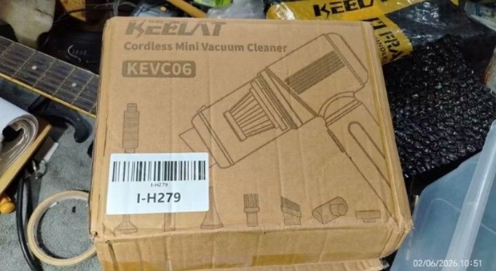 Keelat mini vacuum cleaner cordlesd (Category: Vacuum Cleaner & Housekeeping) located in Cabuyao City. Submitted by nicoleecloset (Listing ID 1461319866, Image 2). Description: brand-new sealed from mfg stock.
