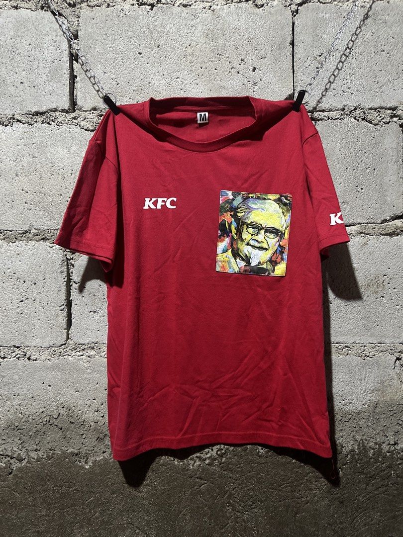 KFC Promo Tee (Category: Tshirts & Polo Shirts ) located in Manila. Submitted by got_loots (Listing ID 1461232058, Image 2). Description: WTS❗️❗️❗️ KFC Promo Tee In Very Good Condition Dimes:19x25 ₱300 Only.